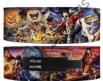 Cinturón de levantamiento de pesas de One Piece Anime: Cinturón de gimnasio personalizable