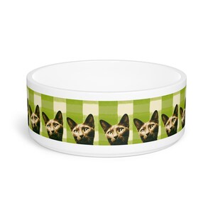 Personalized Cat Pet Bowl – Customizable Ceramic Dish with Pet Name – Gift for Cat Lovers & Home Decor