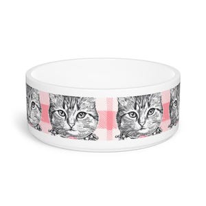Personalized Cat Pet Bowl – Customizable Ceramic Dish with Pet Name – Gift for Cat Lovers & Home Decor