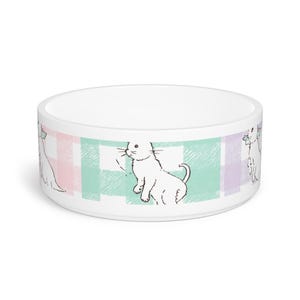 Personalized Cat Pet Bowl – Customizable Ceramic Dish with Pet Name – Gift for Cat Lovers & Home Decor