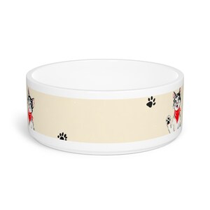 Personalized Cat Pet Bowl – Customizable Ceramic Dish with Pet Name – Gift for Cat Lovers & Home Decor
