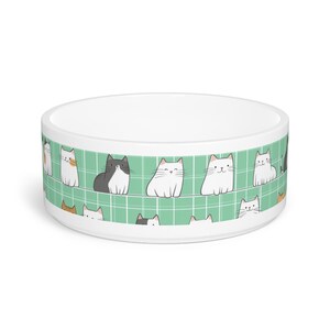 Personalized Cat Pet Bowl – Customizable Ceramic Dish with Pet Name – Gift for Cat Lovers & Home Decor