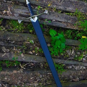 Hand Forged Viking Sword: Stainless Steel Lion Pommel, Leather Hilt