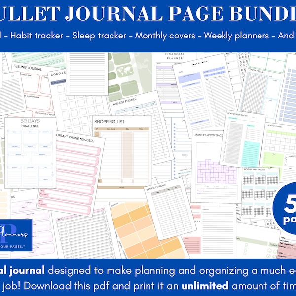 Bullet Journal Page Bundle