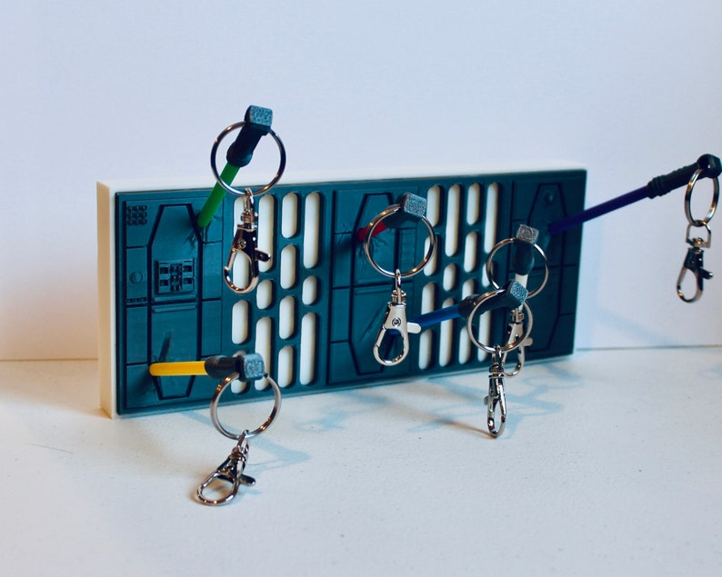 Space Theme Key Rack Lightsaber Key Rack, Wall Mounted Key Hanger, Sci-fi Fantasy Decor, Key ...