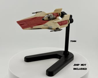 A-Wing Flight Stand STL File | Modular Display Stand for Micro Galaxy Squadron | Cosmic Swap Flight Stands Digital Download