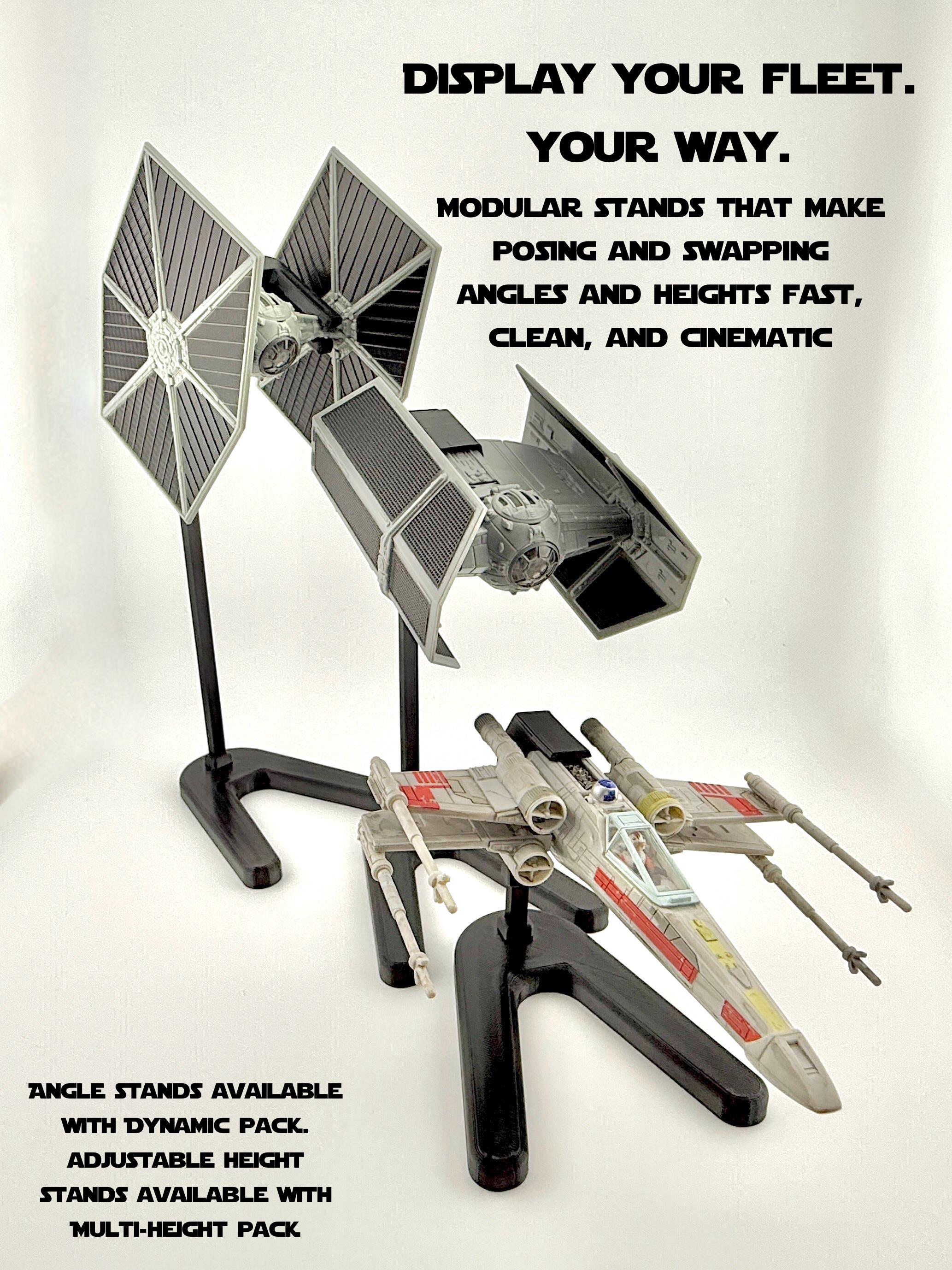 Snowspeeder Flight Stand STL File | Modular Display Stand for