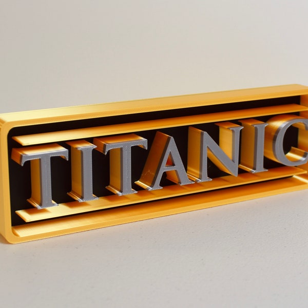 Titanic Movie Logo 3D Printed Titanic Lover Gift