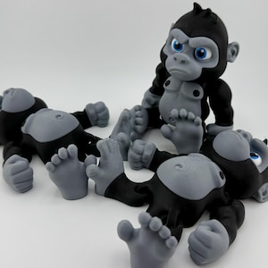 Large Gorilla Fidget Friend Printverse Flexi Articulated Sensory Fidget 3D Printed Animal Wiggle for Teacher Cute Therapy Toy