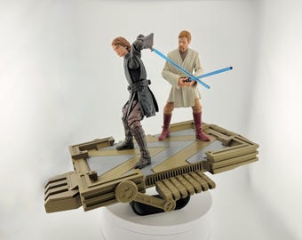 Mustafar Platform for Star Wars the Black Series and Vintage Collection | Duel on Mustafar Diorama 1/12 3.75" Scale Display Stand