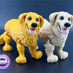 Golden Retriever Fidget Toy: 3D Printed Articulated Sensory Wiggle