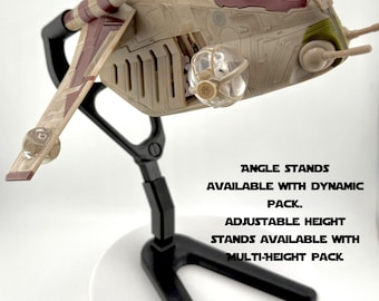 LAAT Republic Gunship Flight Stand for Micro Galaxy Squadron | Cosmic Swap Flight Stands | Fixed-Height, Multi-Height, Dynamic Packs
