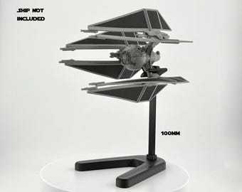 TIE Defender Flight Stand STL File for Micro Galaxy Squadron | Cosmic Swap Flight Stands | Modular Display System Digital Download