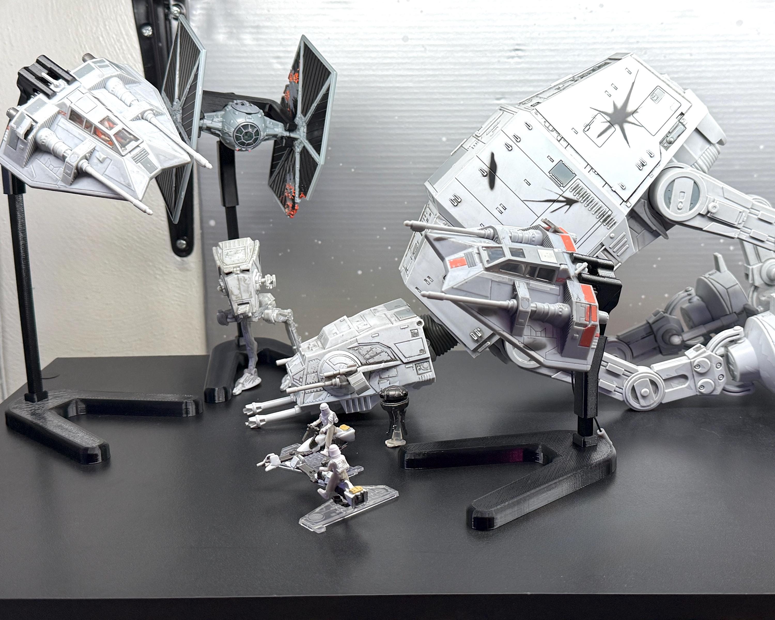 Snowspeeder Flight Stand STL File | Modular Display Stand for