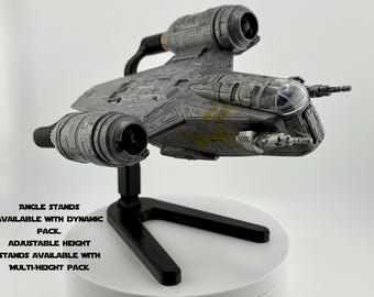 Razor Crest Flight Stand for Micro Galaxy Squadron | Cosmic Swap Flight Stands | Fixed-Height, Multi-Height, Dynamic Packs | Starship