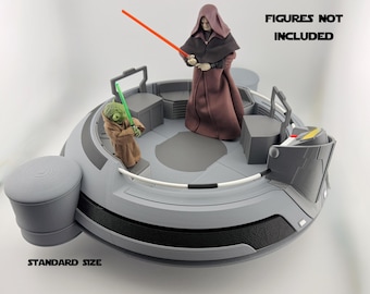 Senate Pod Diorama 1/12 Scale | Star Wars Black Series Display Stand 6 Inch Figure Diorama | Model Kit and Size Options | Landspeeder Luke