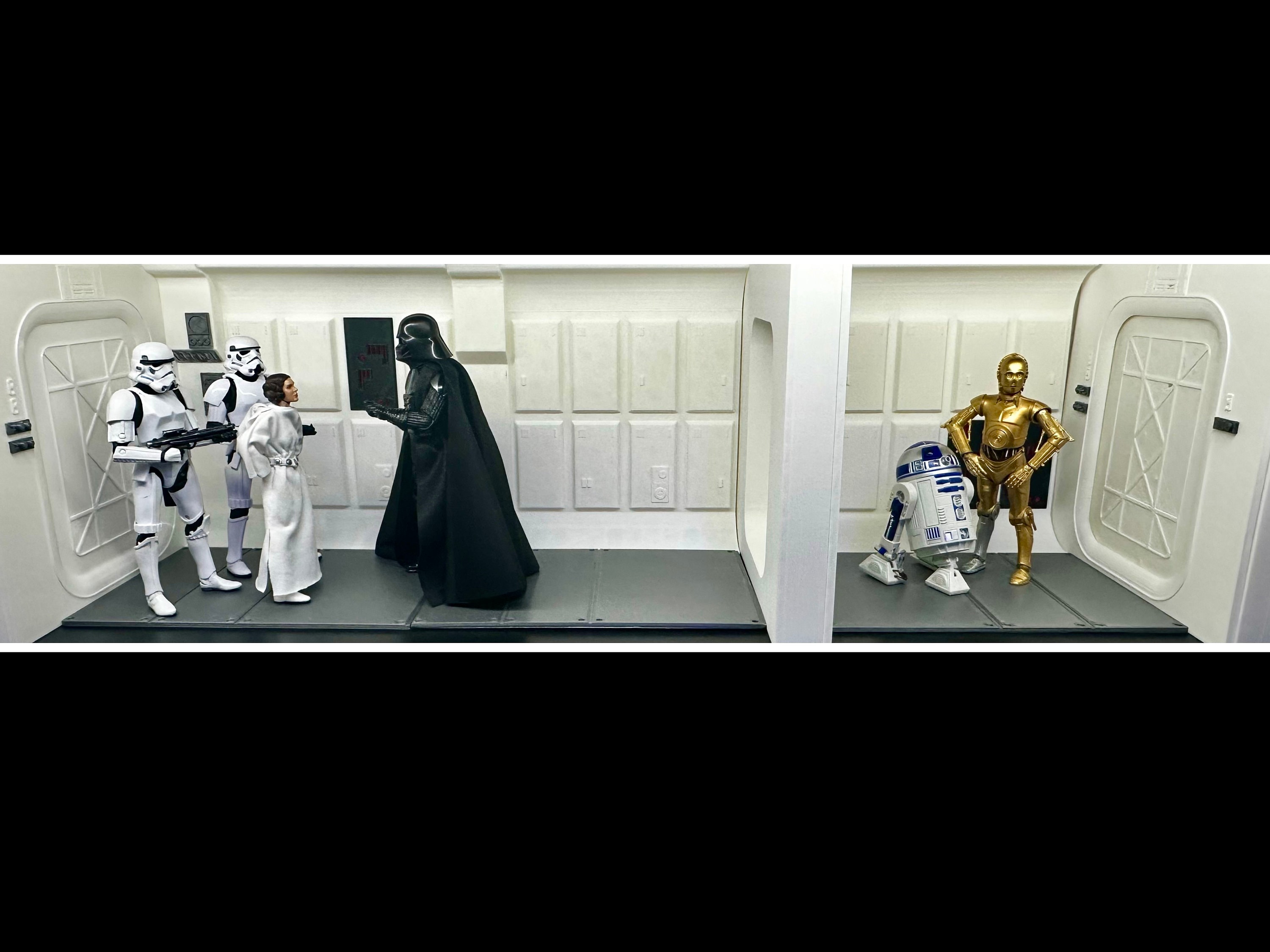 Tantive IV Diorama Display: Star Wars Black Series Figures, 3D