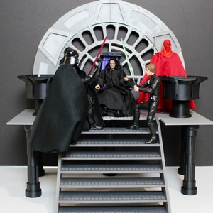 Emperor Throne Room Diorama for Star Wars The Black Series 1/12 Scale 6 Inch Figures Display Designed by Landspeeder Luke