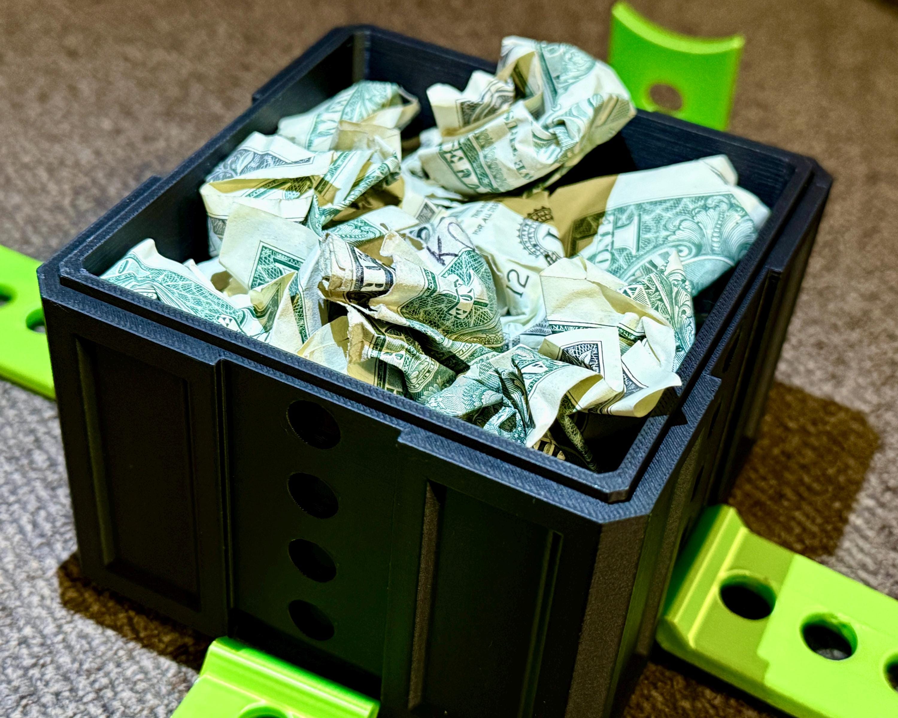 Cocoarm Caja De Regalo Broma 3D Con Tornillos – Impresa En PLA, Color Azul/Rojo, Incluye Destornillador, Ideal Para Navidad Y Cumpleaños