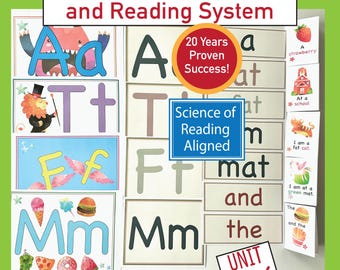 Phonics Reading Curriculum, Letter Mastery, Homeschool, ESL (Digital Download) Unit 1