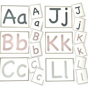 Letter flashcards, Uppercase letter flashcards, Lowercase letter flashcards, Alphabet cards, ABC Flash Cards, A-Z Cards, Learn ABCs,