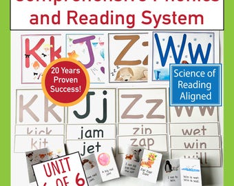 Phonics Reading System, Homeschool Curriculum, Kindergarten, ESL (Digital Download)