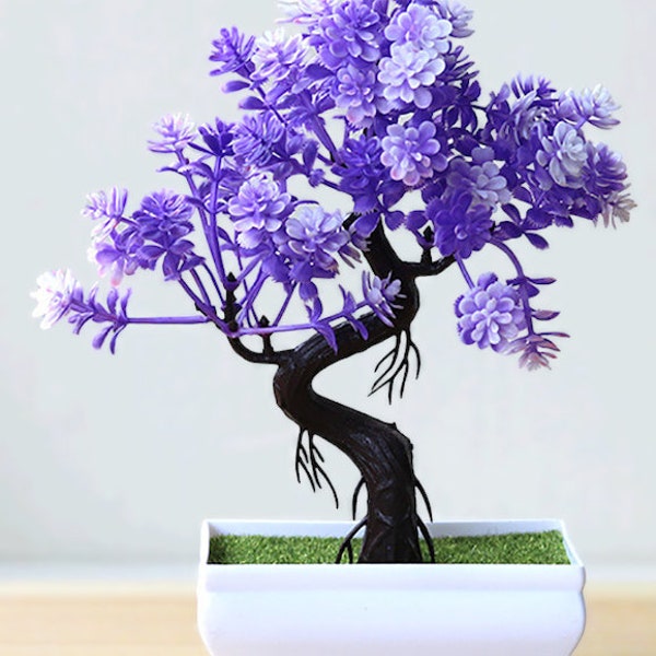 Small Artificial Bonsai Tree Plant Decor, Indoor Plastic Tree Plant, Small Space Decor, Perfect Little Gift