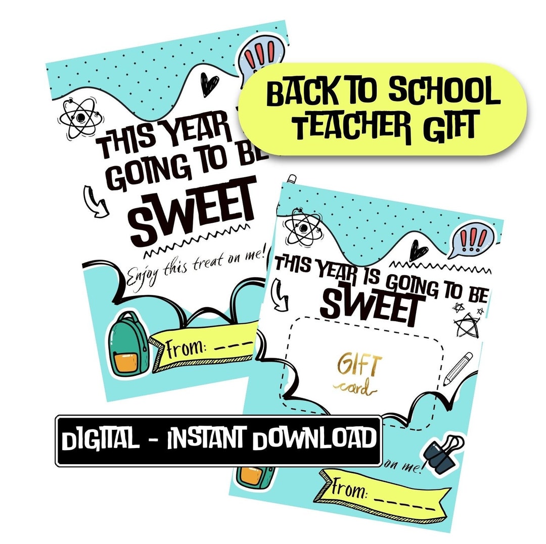 Teacher Gift | Back to School Gift Card | Teacher Appreciation ...
