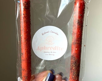 Aphrodite Goddess Ritual Candle