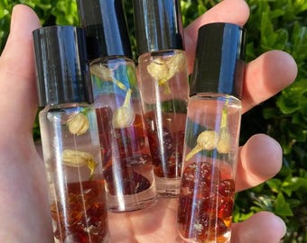 Garnet Crystal Perfume Roller