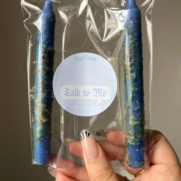 Talk To Me Ritual Candles, Communication Spell Candle Pair for Connection, Open Roads Spiritual Gift, Handmade Nashville Candle