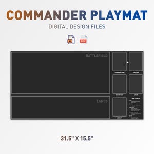 Digital Design Files - Newcomer Magic Mastery TCG Play Mat | 31.5" x 15.5" | Learn MTG with Ease - How to Play Guide & Clear Zones