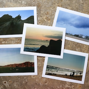 Jeu de 5 cartes de film brillantes 35 mm | Coucher de soleil + ciel | Cartes de voeux vierges faites main | artistique par Jessica Pomerantz | Parfait pour toutes les occasions !