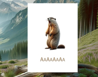 Groundhog day Screaming Marmot meme ААА | meme card, funny card, rage card, expression card