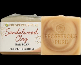 Sandalwood Rose Soap: Handmade Cold Process Soap with Red Moroccan Clay