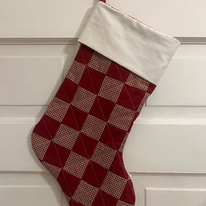 Calza di Natale trapuntata