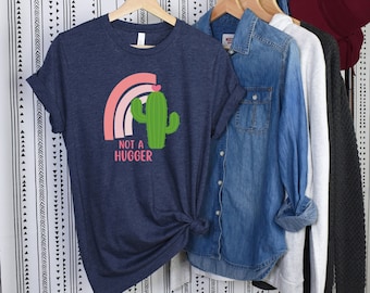 Camisa divertida no abrazadora para introvertidos e individuos antisociales, atuendo introvertido, camisa divertida, camisa de cactus, regalo sarcástico, regalo para ella