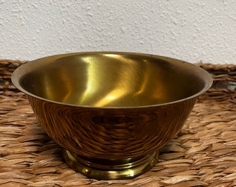 Vintage Brass Pedestal Bowl: Fruit, Trinket, Succulent Planter