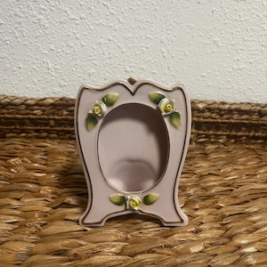 Vintage Porcelain Floral Frame