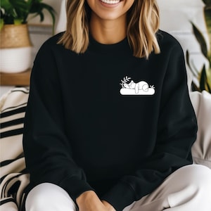 Cozy Bear Sweatshirt for Bear Lovers Cute Sleeping Bear Shirt for Relaxation Perfect Gift for Animal Lovers Bear Moms Mother&#39;s Day Gift