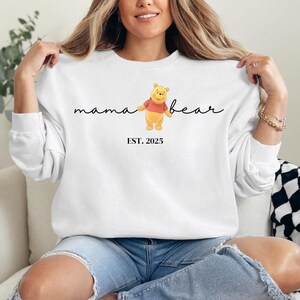 Custom Mama Bear Sweatshirt: Personalized Mom Gift, Kids Names Sleeve