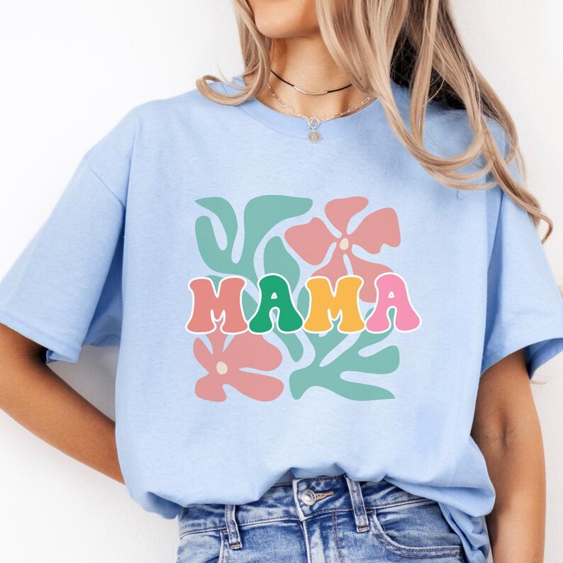 Retro Floral Mama T-Shirt Moms Sweatshirt Mom Tee Mother Day Gift
