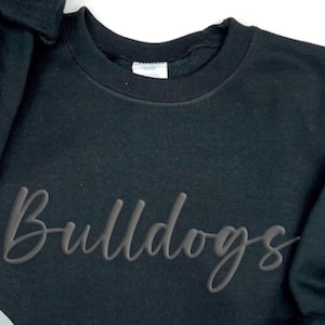 Custom College Team Sweatshirt Personalized School Mascot Sweatshirt Puff Print Team Name Shirt Gift for Mom Custom College Sports Sweater