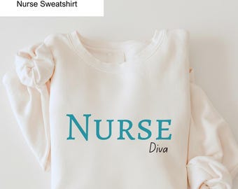 Custom Nurse Sweatshirt Personalized RN LPN Crewneck New Nurse Gifts Nursing Sweater Registered