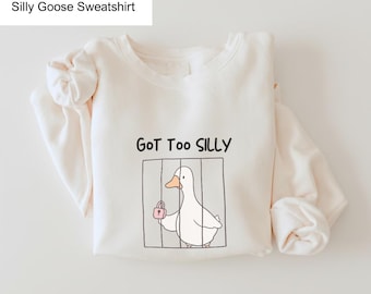 Funny Goose Sweatshirt: Kawaii Animal Graphic, Cozy Crewneck  for Friends & Teens