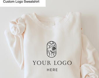 Custom Logo Sweatshirt for Business Branding and Sports Teams, Personalized Unisex Crewneck
