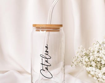 Personalized Glass Tumbler Custom Name Tumbler Bridesmaid Proposal Cups Birthday Gift stainless Steel Bottle Bridesmaid Gift Wedding Party
