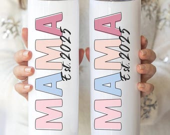 Personalized MAMA Tumbler Custom Name & Est. Year New Mom Gift Tumbler For Mother's day