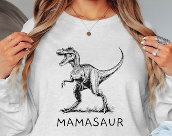 MAMAsaurus Dinosaur Birthday Shirt Matching Family Dino Tee Mama Shirts Dinosaurs Tee