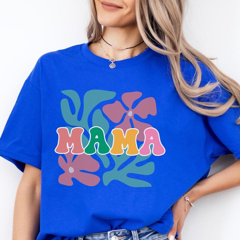 Retro Floral Mama T-Shirt Moms Sweatshirt Mom Tee Mother Day Gift